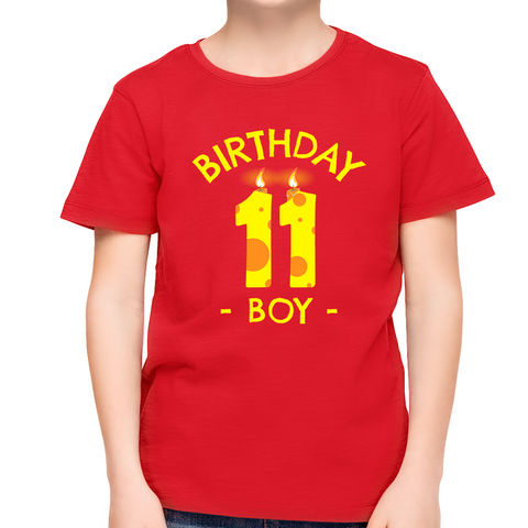 11th Birthday Candle 11th Birthday Boy Shirt 11 Year Old Boy 11th Birthday Shirts for Boys Birthday Gift