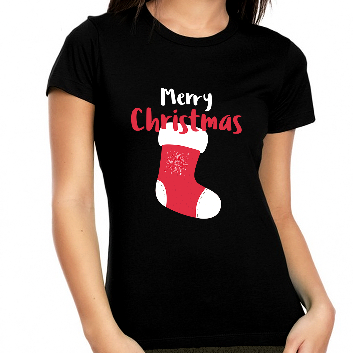 Christmas Stocking Christmas Shirt Womens Christmas Shirts Funny Christmas TShirts for Women Christmas PJs