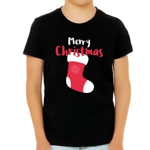 Christmas Stocking Christmas Shirt Kids Christmas Shirts Funny Christmas TShirts for Boys Christmas Gift