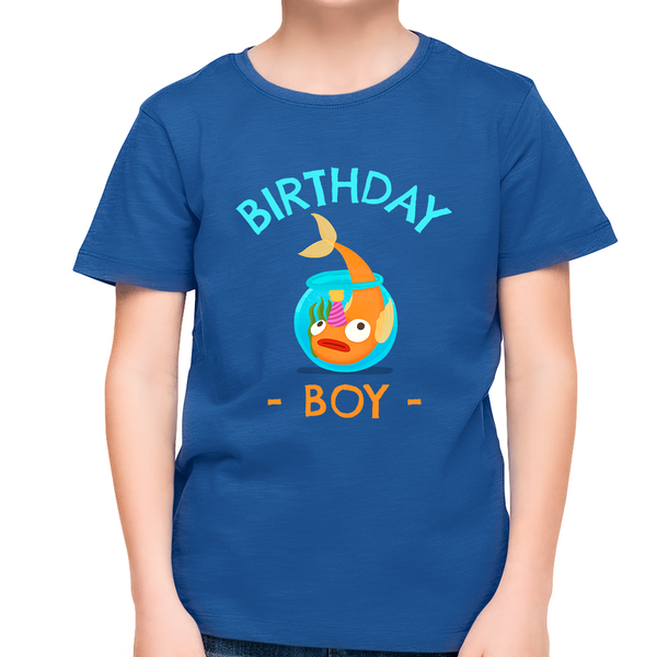 Youth Toddler Birthday Shirt Boys Birthday Shirt Fish Bowl Unicorn Shirts Birthday Boy Clothes