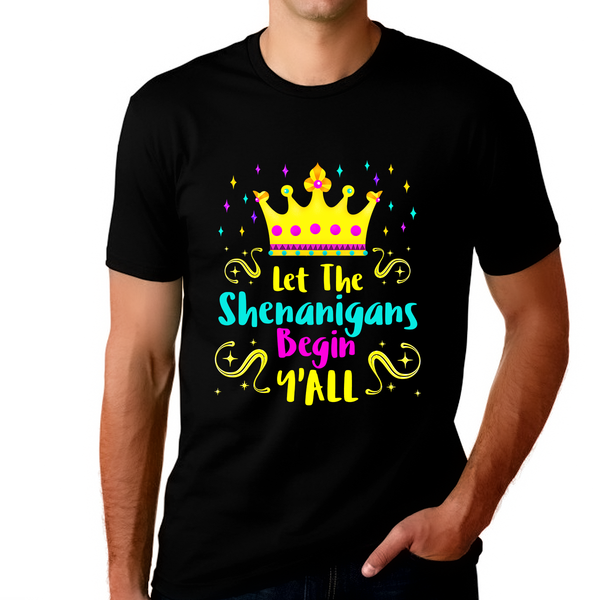 Mardi Gras Shirt for Men Funny Let The Shenanigans Begin Yall Mardi Gras Outfit for Men New Orleans