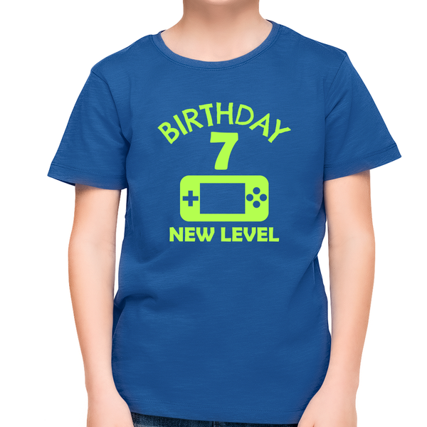 7th Birthday Boy 7 Year Old 7th Birthday Level 7 Gamer Shirts for 7th Birthday Boy Shirt