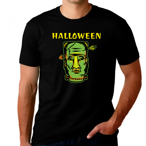 Big & Tall Frankenstein Funny Halloween T Shirts for Men Plus Size Funny Halloween Shirts for Men Plus Size
