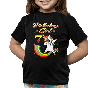 7th Birthday Girl Shirt 7th Birthday Shirt for Girls Unicorn Birthday Outfit Unicorn Birthday Shirt for Girls