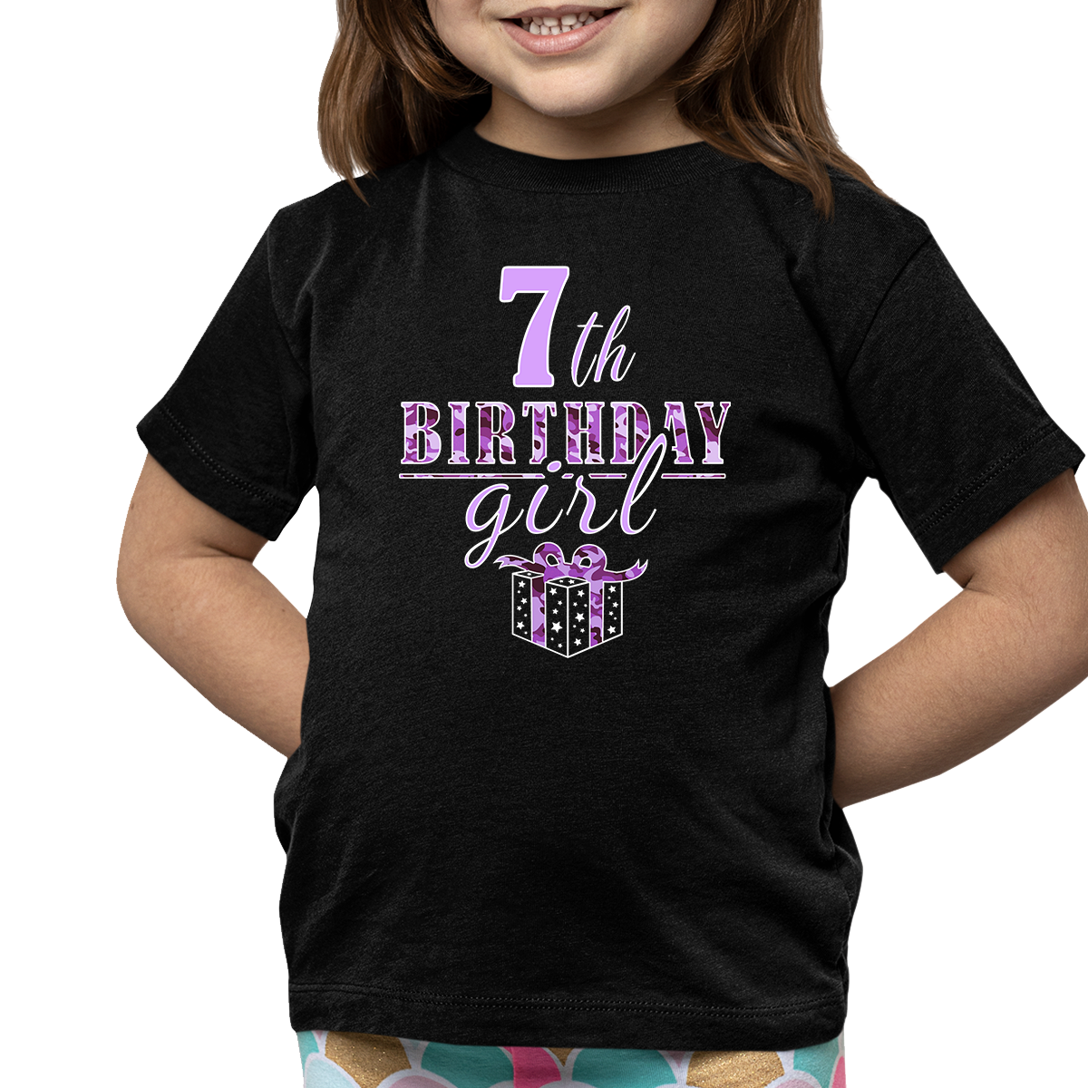 7th Birthday Shirt Girls Birthday Outfit 7 Year Old Girl 7th