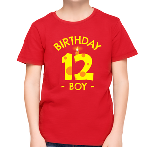 12th Birthday Candle 12th Birthday Boy Shirt 12 Year Old Boy 12th Birthday Shirts for Boys Birthday Gift