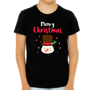 Cute Snowman Boys Christmas Shirt Kids Christmas Shirt for Boys Christmas Shirt Kids Christmas Shirt