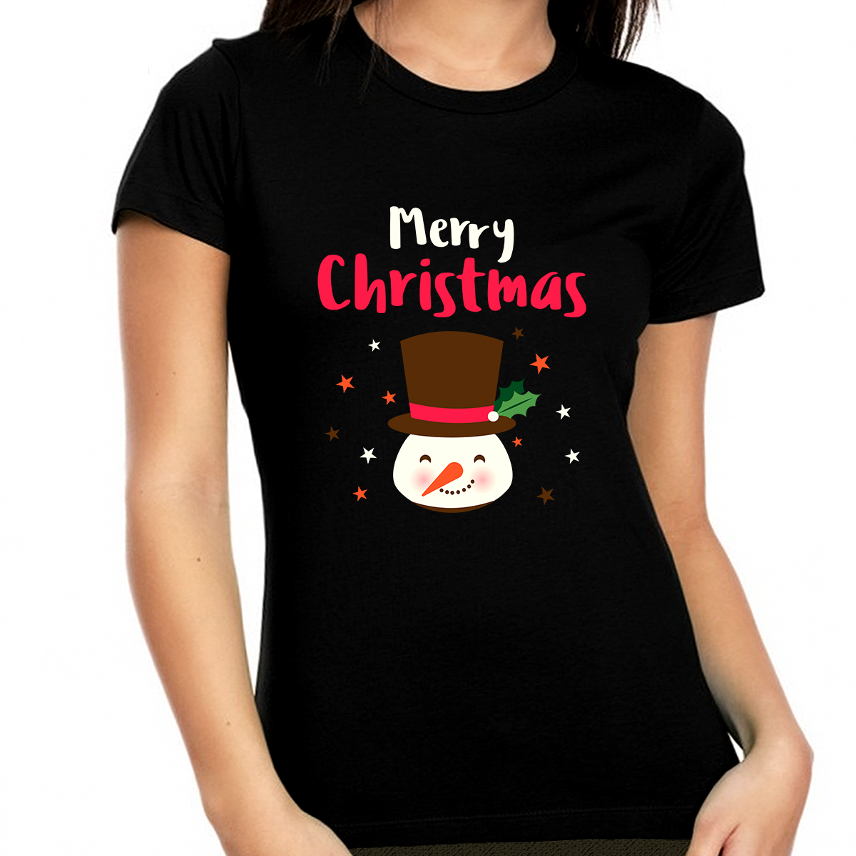 Cute Snowman Christmas Shirt Womens Christmas Pajamas for Women Christmas Shirt Womens Christmas Shirt