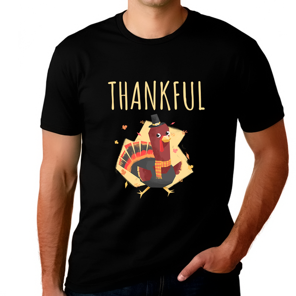 Mens Thanksgiving Shirt Cool Turkey Shirt Fall Shirt Big and Tall Thanksgiving Shirts for Men Plus Size