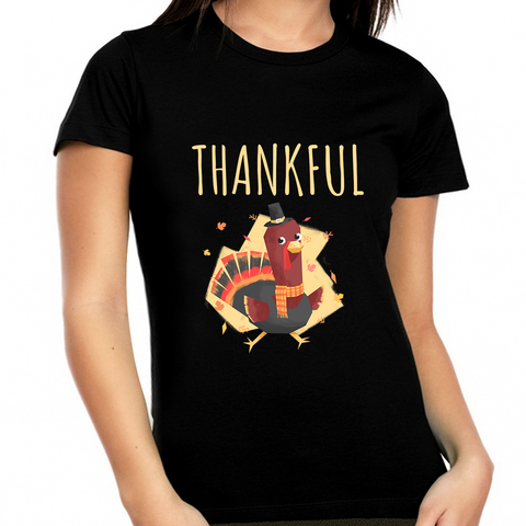 Womens Thanksgiving Shirt Cute Turkey Shirt Fall Shirt Plus Size Thanksgiving Shirts for Women Plus Size