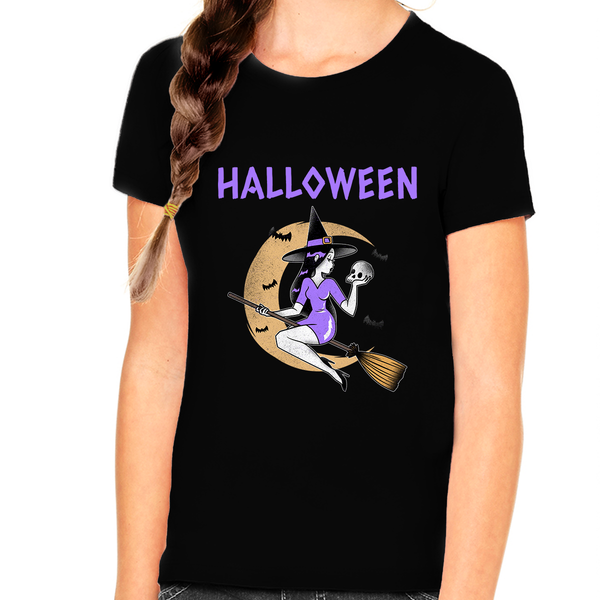Cute Witch Shirt Girls Halloween Shirt Cute Witch Halloween Shirts for Girls Halloween Shirts for Kids