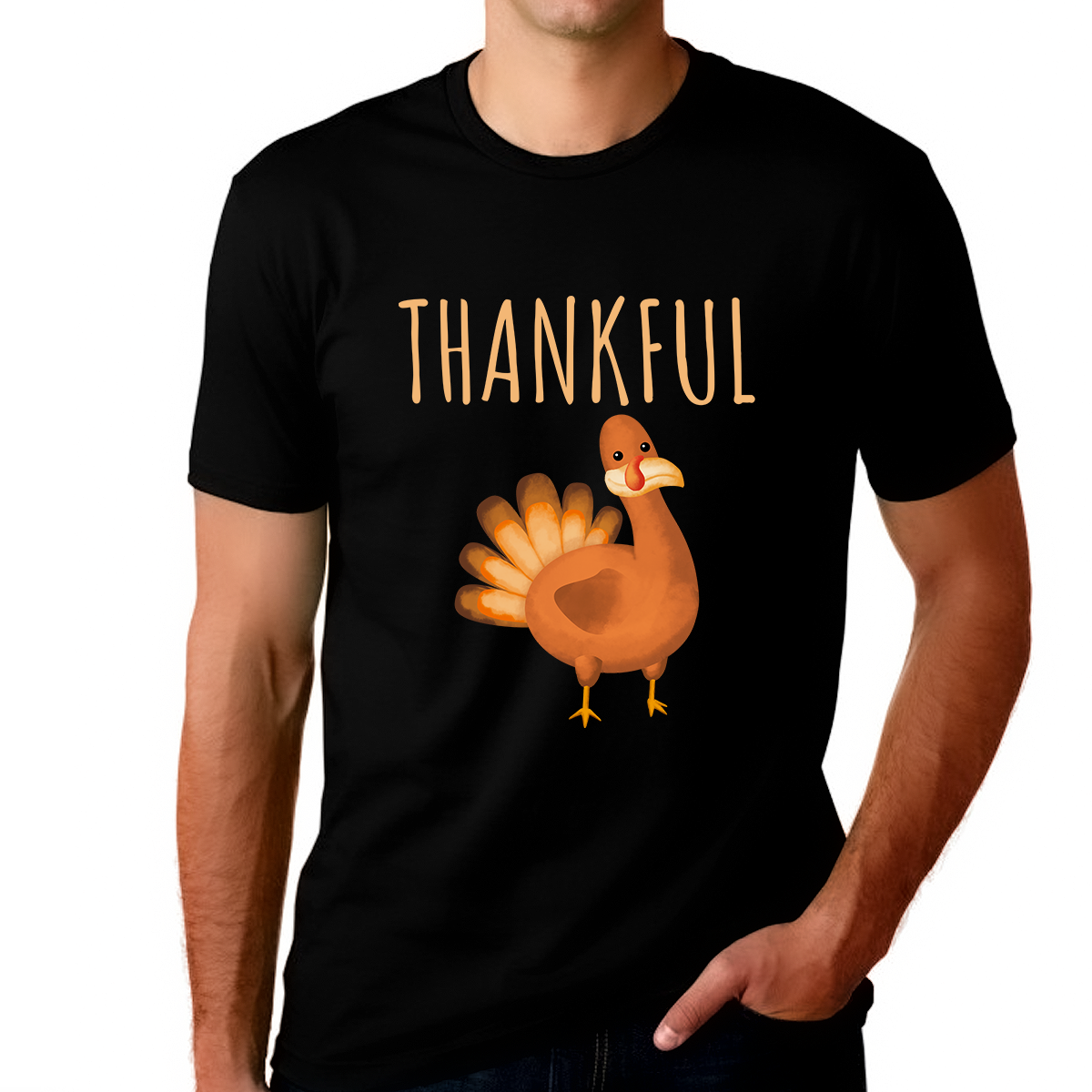 Funny Thanksgiving Shirts for Men Funny Thankful Shirts for Men Mens Fall Shirts Funny Turkey Graphic Tees