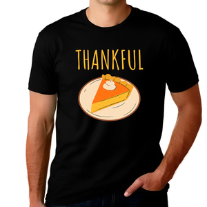 Mens Thanksgiving Shirt Plus Size Autumn Shirt Big & Tall Mens Fall Shirt Plus Size Thankful Shirts for Men