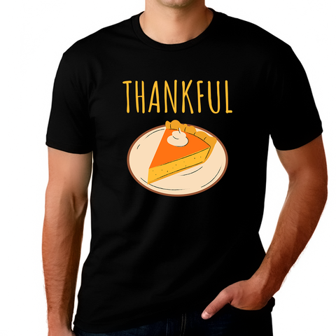 Mens Thanksgiving Shirt Plus Size Autumn Shirt Big & Tall Mens Fall Shirt Plus Size Thankful Shirts for Men