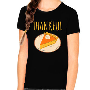 Girls Thanksgiving Shirt Cute Autumn Pie Shirt Thanksgiving Gifts Kids Fall Top Kids Thanksgiving Shirt