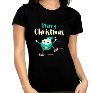 Funny Elf Christmas T Shirts for Women Christmas TShirts for Women Christmas Pajamas Funny Christmas Shirt