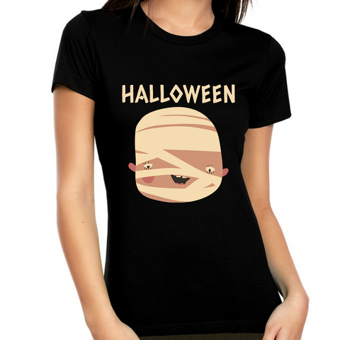 Mummy Halloween Shirts for Women Halloween Tops Cute Womens Halloween Shirts Halloween Clothes for Women