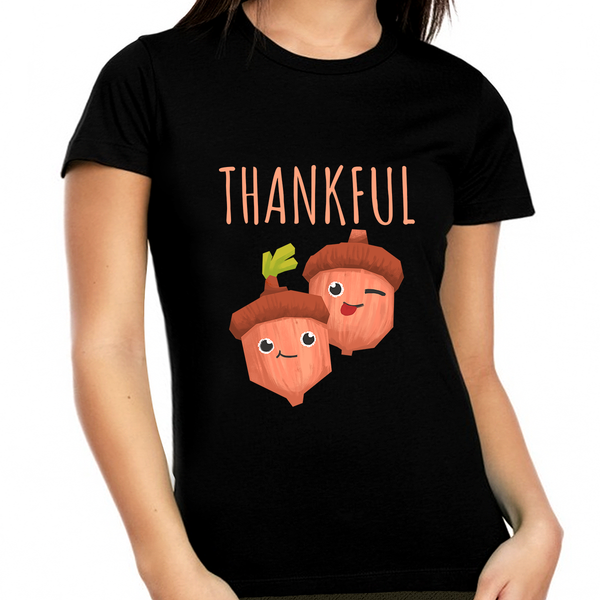Womens Thanksgiving Shirt Cute Acorns Shirt Plus Size Fall Shirts Thanksgiving Shirts for Women Plus Size