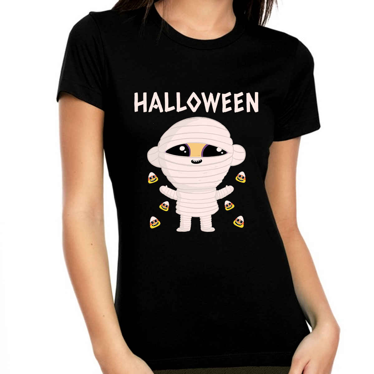 Cute Mummy Halloween Shirt Women Cute Mummy Mommy Womens Halloween Shirts Halloween Clothes for Women