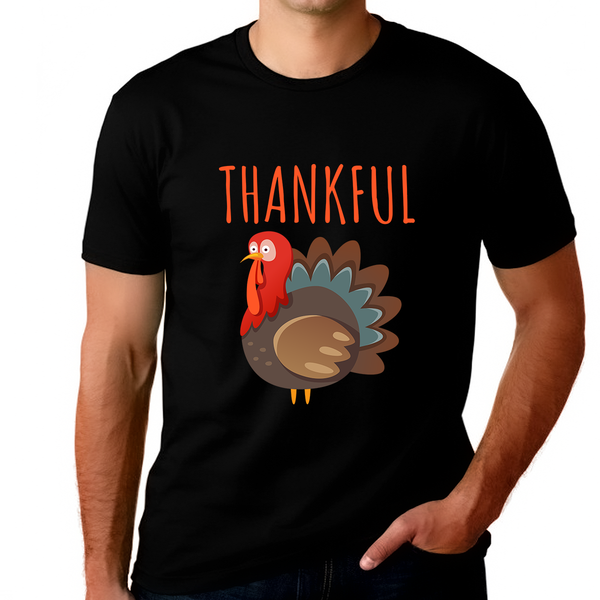 Mens Thanksgiving Shirt Plus Size XL 2XL 3XL 4XL 5XL Turkey Shirt Mens Fall Shirts Plus Size Thankful Shirts
