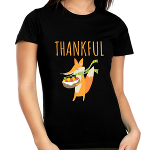 Plus Size Thanksgiving Shirts for Women 1X 2X 3X 4X 5X Thanksgiving Gifts Fall Tshirts for Women Fox Shirt