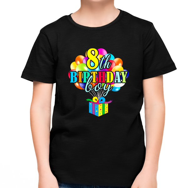 8th Birthday Boy Shirt 8 Year Old Boys Birthday Shirt Boy 8th Birthday Shirts for Boys Birthday Gift