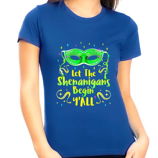 Plus Size Mardi Gras Shirts Let The Shenanigans Begin Shirt Plus Size Mardi Gras Outfit for Women Plus Size