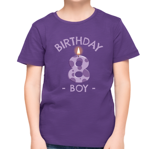 8th Birthday Candle 8th Birthday Boy Shirt 8 Year Old Boy 8th Birthday Shirts for Boys Birthday Gift