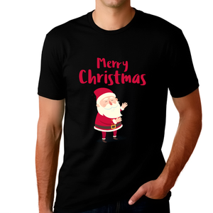 Funny Santa Christmas T Shirts for Men Christmas Outfits Mens Christmas Shirt Christmas PJs Christmas Shirt