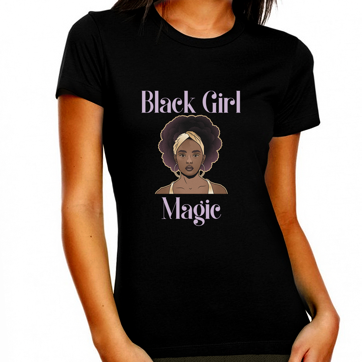 Black History Shirts for Women Melanin Afro Natural Hair Juneteenth Shirts Black Girl Magic Shirts