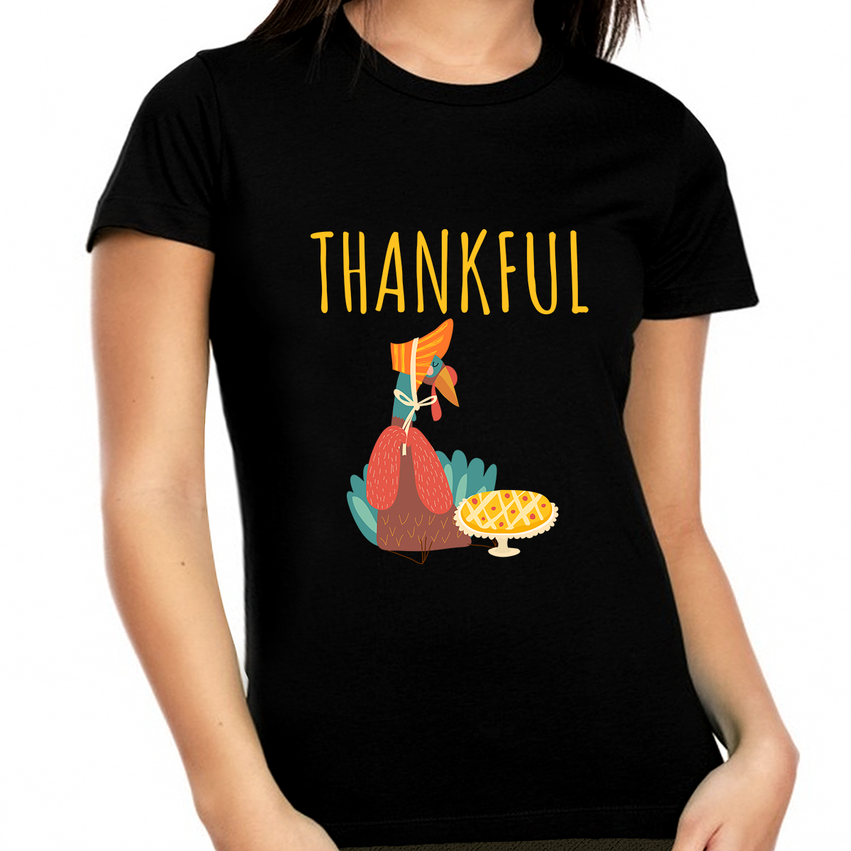 Funny Thanksgiving Shirt Plus Size Turkey Shirt Cute Fall Shirts Women Plus Size Thankful Shirts for Women