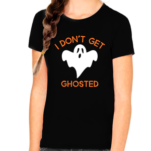 Cute Ghost Halloween Shirt Girls I Don't Get Ghosted Halloween Tshirts Girls Kids Halloween Shirt