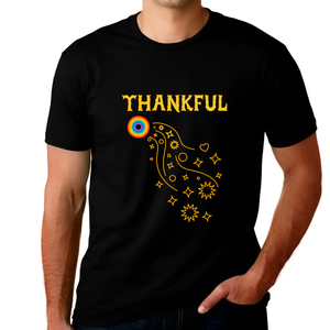 Mens Thanksgiving Shirt Fall Shirt Fall Shirts Men XL 2XL 3XL 4XL 5XL Plus Size Thankful Shirts for Men