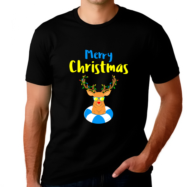Funny Reindeer Funny Plus Size Christmas Shirts for Men Plus Size Christmas PJs Mens Christmas Shirt
