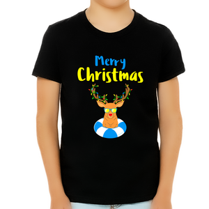 Cute Reindeer Funny Christmas TShirts for Boys Christmas Shirt Kids Christmas Shirt Funny Christmas Shirt