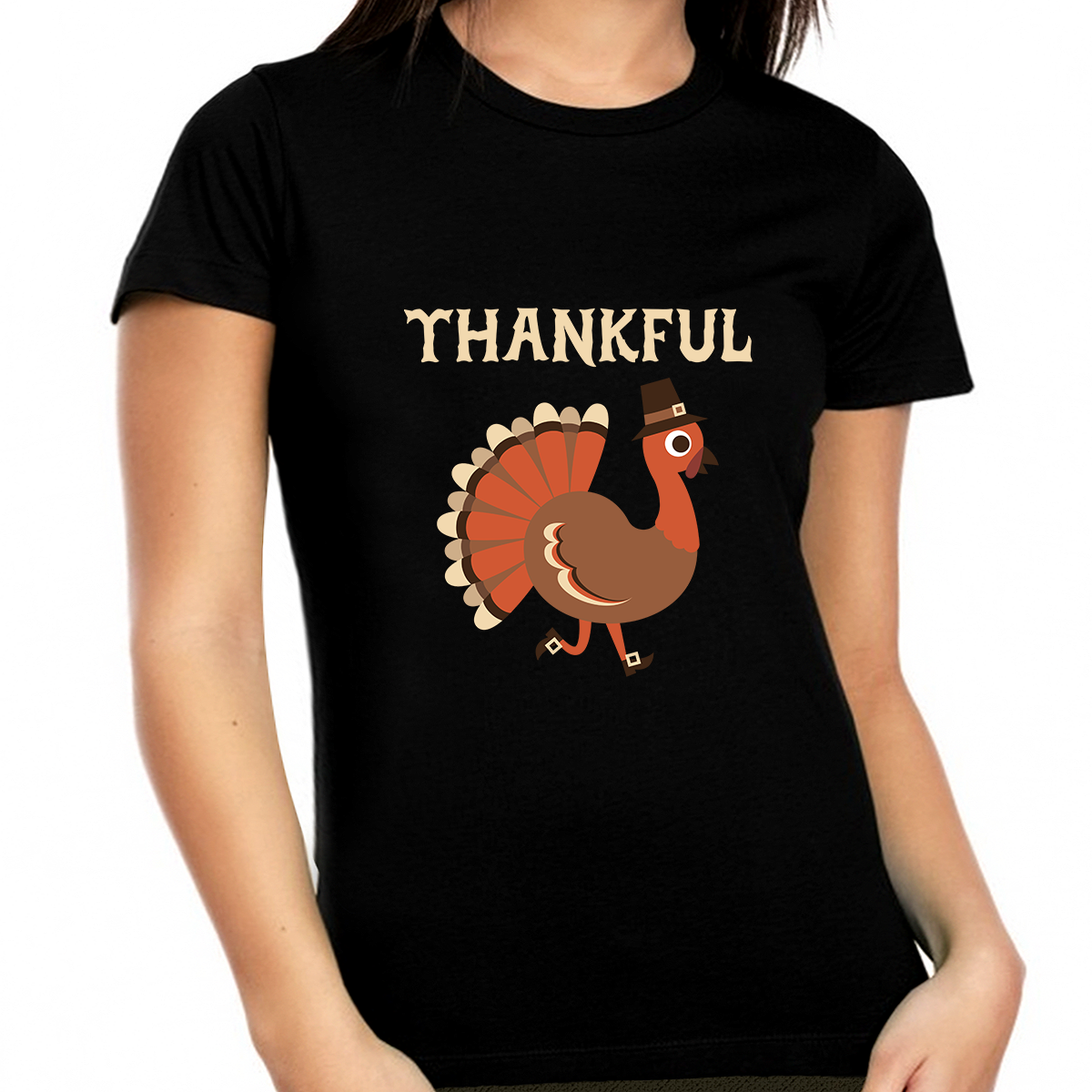 Thanksgiving Shirt for Women Plus Size Funny Turkey Shirt Plus Size Fall Shirt Thankful Shirts for Women