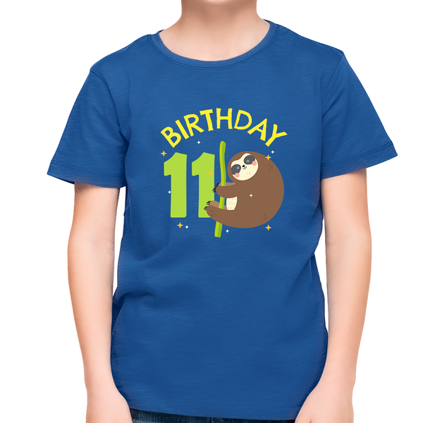 11 Year Old Birthday Boy Shirt Sloth 11th Birthday Outfit Boys Birthday Shirt Boy Happy Birthday Shirt