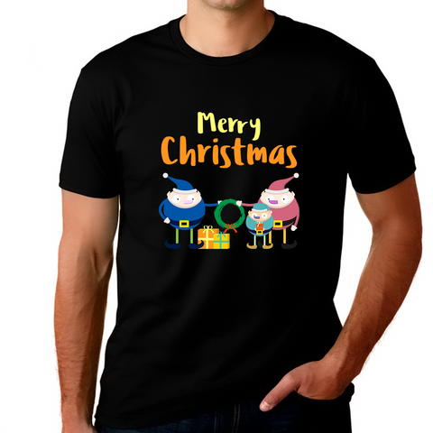 Funny Elfs Funny Plus Size Christmas Shirts for Men Plus Size Christmas Tshirts Mens Christmas Shirt