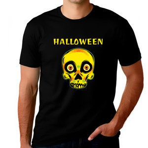 Skull Mens Halloween Shirt Plus Size 1XL 2XL 3XL 4XL 5XL Skeleton Shirt Big Tall Halloween Costumes for Men
