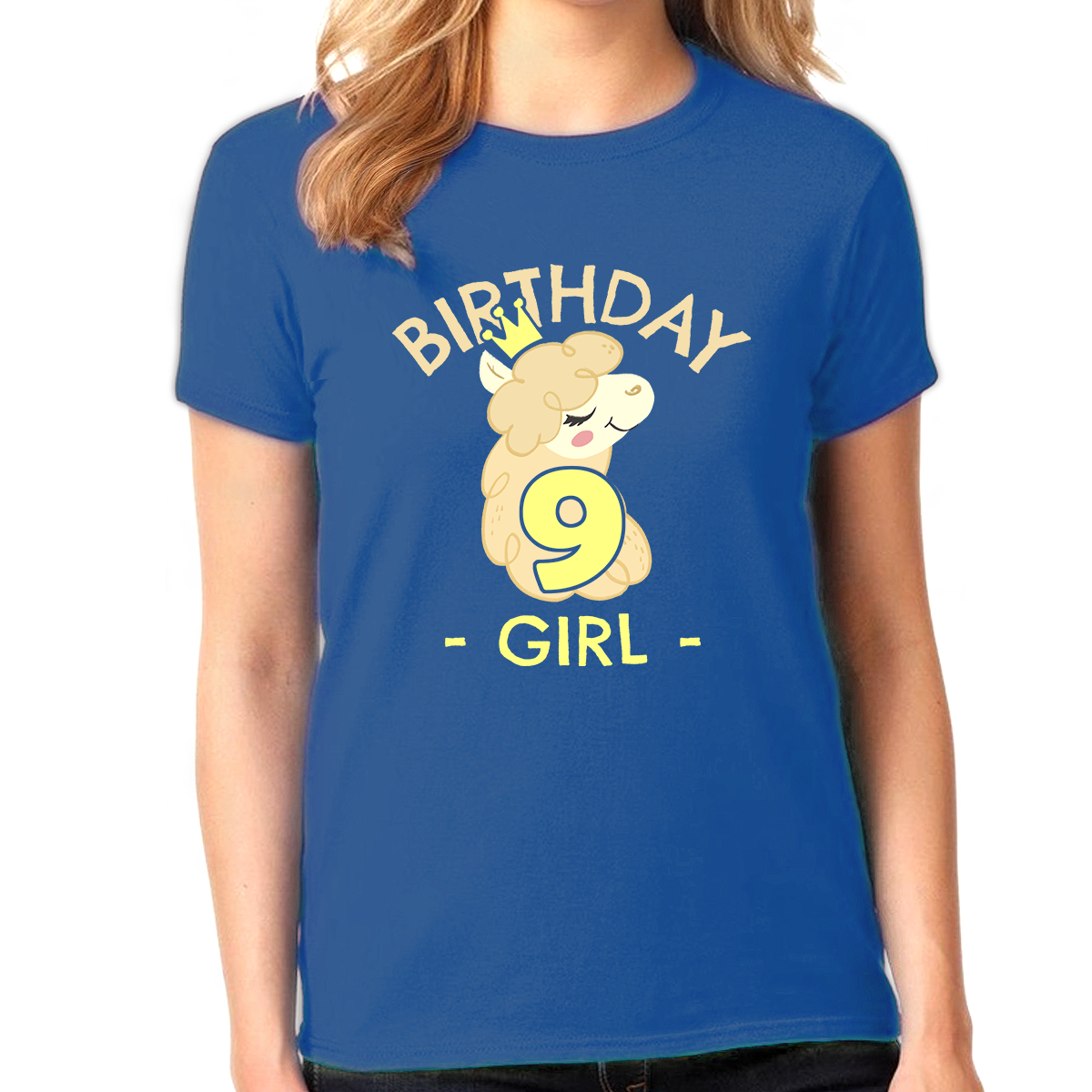 9th Birthday Shirt Girls Birthday Shirt Llama 9th Birthday Shirts for Girls Cute Birthday Girl Shirt