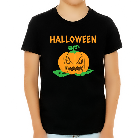 Angry Pumpkin Halloween Shirts for Boys Pumpkin Shirt Halloween Tshirts Boys Halloween Shirts for Kids