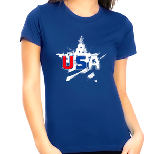 American Flag Shirt Women 4th of July Shirt Patriotic Shirts for Women USA Tees July 4th Shirts for Women