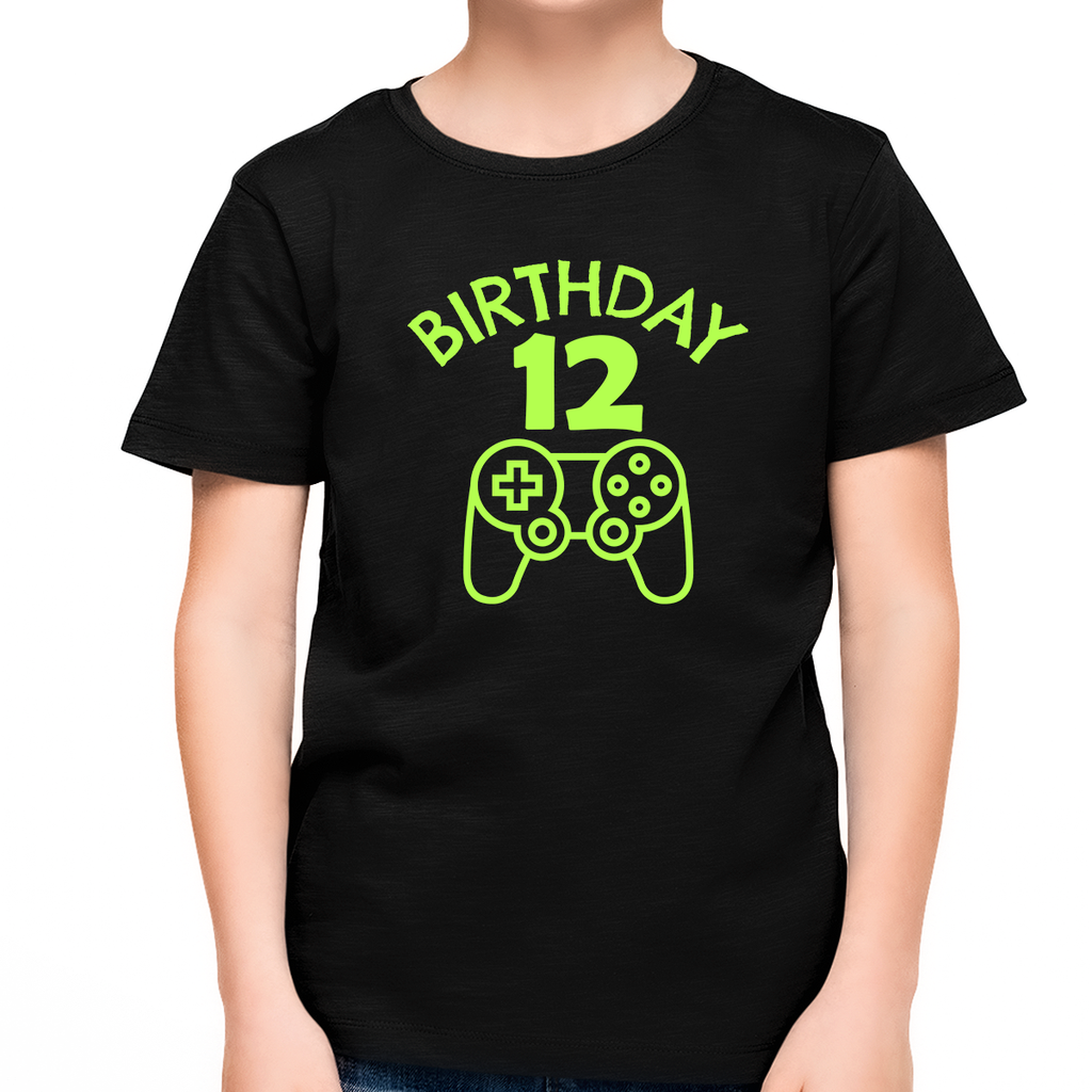 12th Birthday Boy Shirt Boy 12th Birthday Gamer Boy Birthday Gamer Shirts for Boys Birthday Shirt Fire Fit Designs