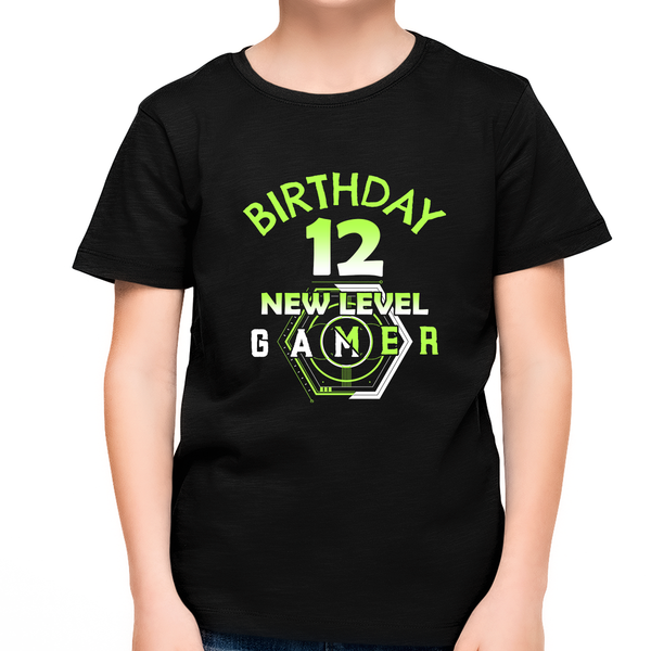 12th Birthday Shirt Boys Birthday Shirt Gamer 12th Birthday Gamer Shirts for Boys Birthday Shirt