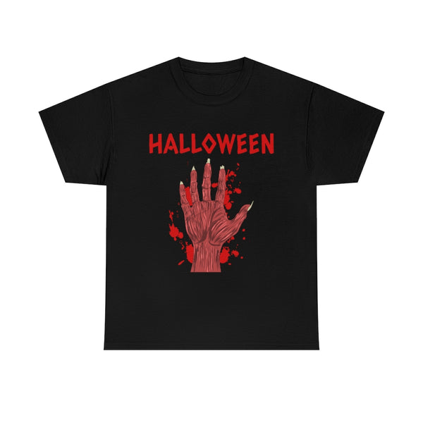 Bloody Hand Halloween Tshirts Women Plus Size 1X 2X 3X 4X 5X Scary Zombie Halloween Costumes for Plus Size Women