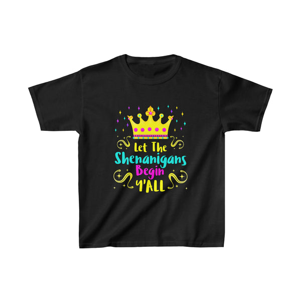 Kids Mardi Gras Shirts for Boys Cute Let The Shenanigans Begin Yall Mardi Gras Outfit for Boys New Orleans