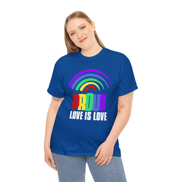 Proud LGBT Shirt Love is Love TShirts Gay Pride Day Rainbow Womens Plus Size Tops