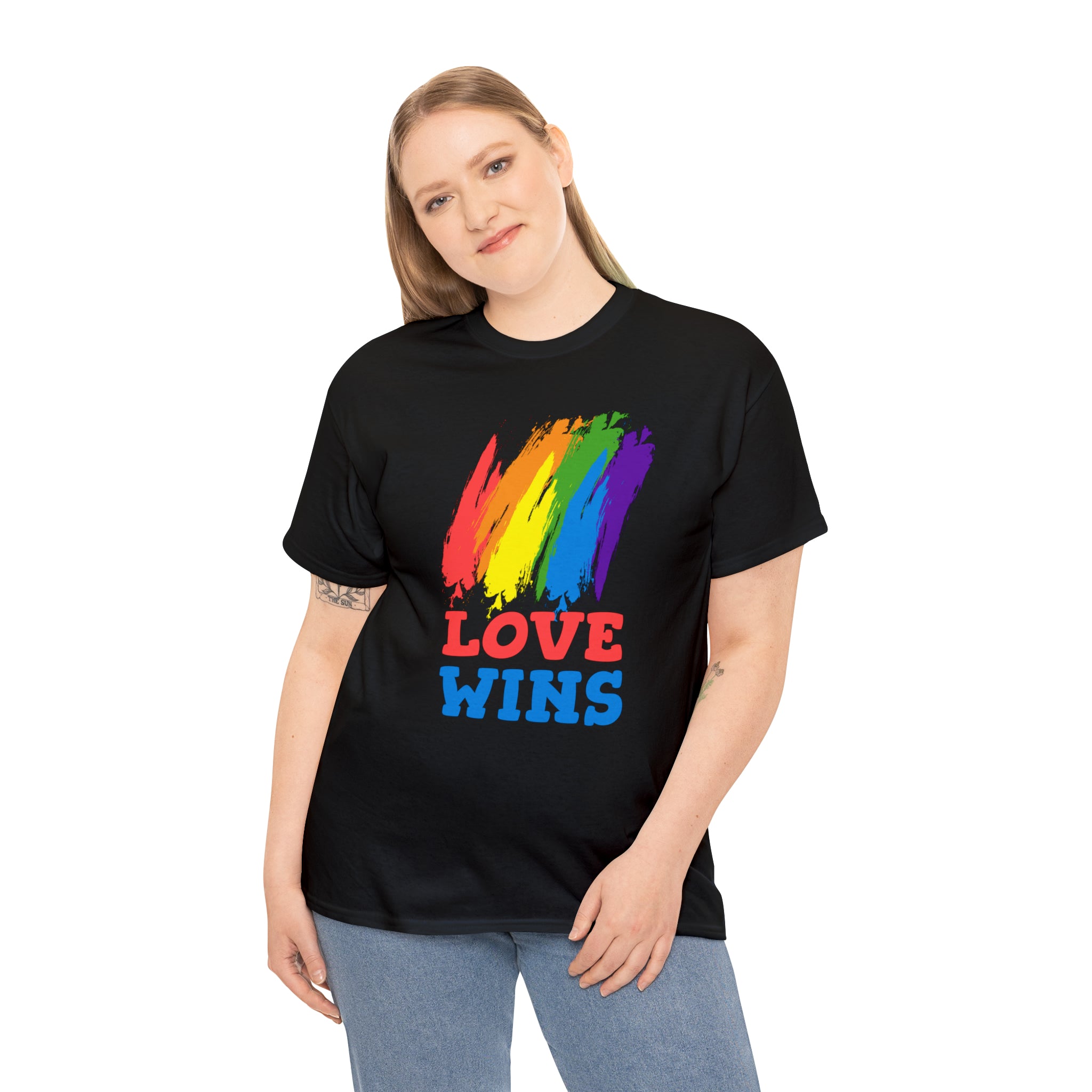 Love Wins LGBT Gay Pride Month Rainbow Lesbian Transgender Tshirts Shirts for Women Plus Size