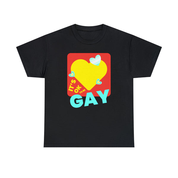 It's OK to Be Gay Equality Gay Pride Rainbow Gay Rights LGBT Plus Size Tops for Women