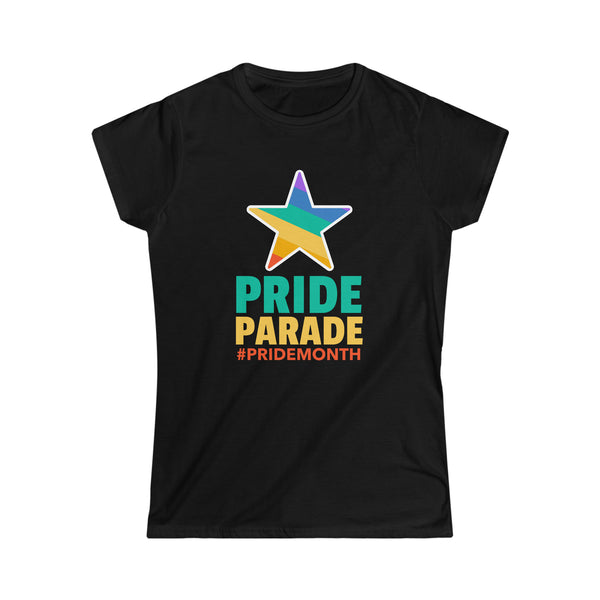 Pride Parade Shirt LGBT Pride Rainbow Flag Lesbian Gay Pride Womens Shirts